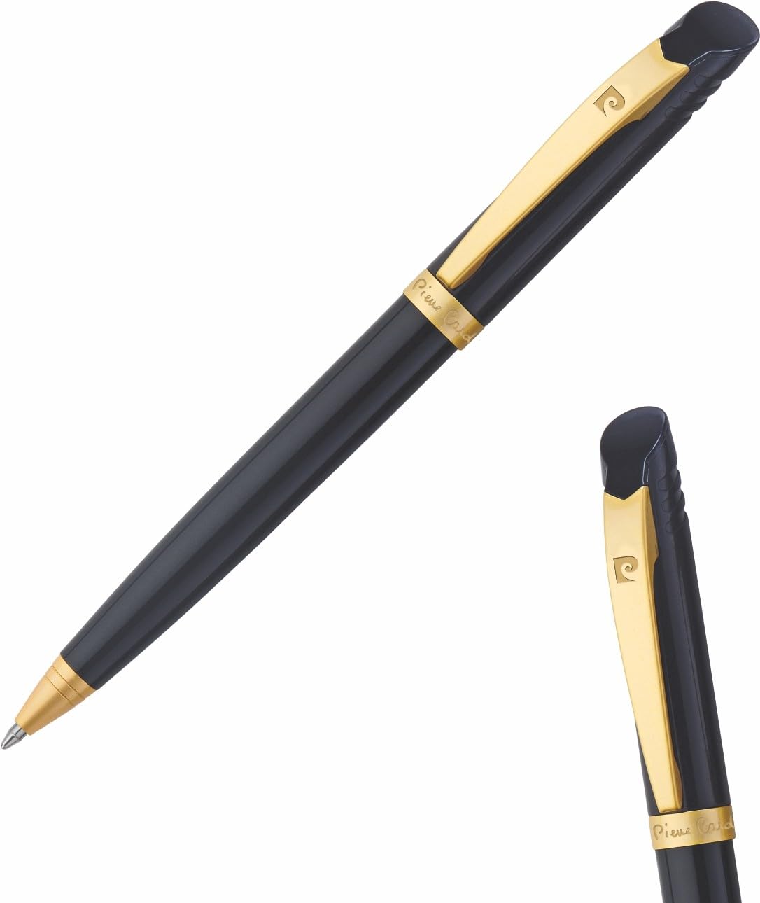 Pierre Cardin Black Beauty Exclusive Metal Ball Pen, Blue Ink, Pack of 1