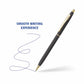 Pierre Cardin Kriss Japan Black Finish Exclusive Metal Ball Pen, Blue Ink, Pack of 1