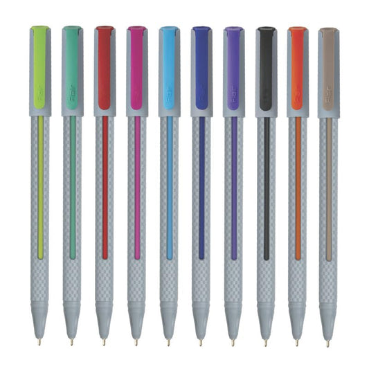 Flair 0.6mm Yolo Trendz Ball Pen 10 Pcs, Multicolor Ink