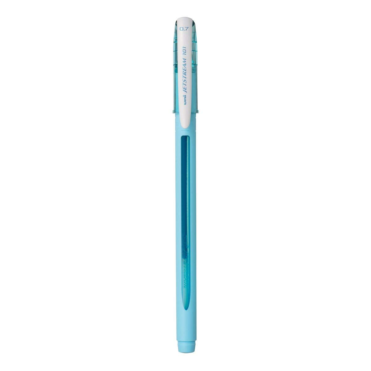 uni-ball Jetstream SX-101FL Roller Ball Pen (Sky Blue Body, Blue Ink, Pack of 3)