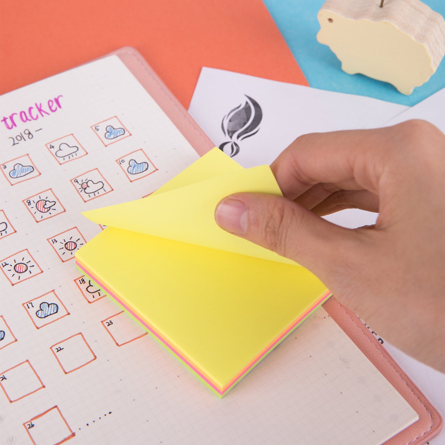 Deli WA02602 Sticky Note, 3" x 3", 425 Sheets, Yellow (Pack of 1)