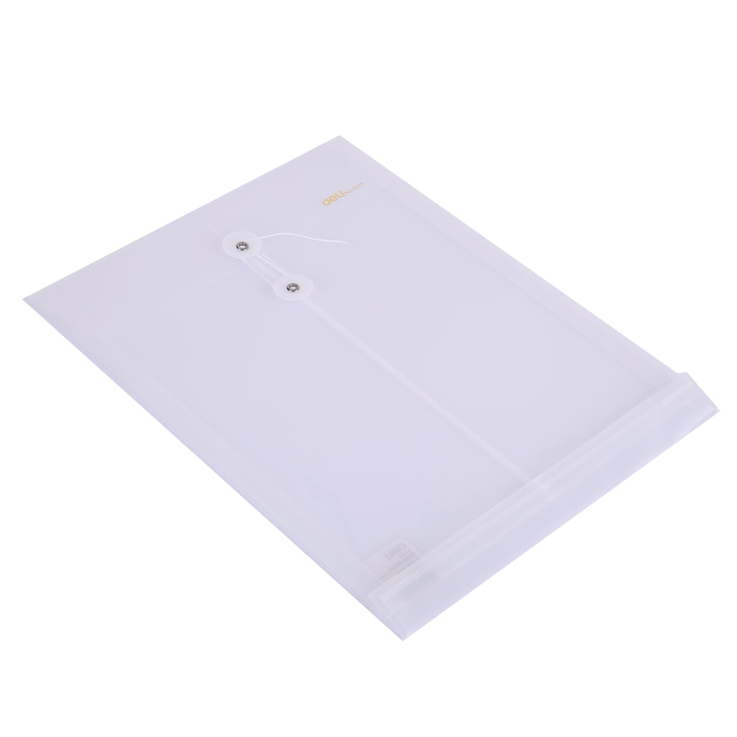 Deli W5511 File Bag, Vertical String, Transparent , Pack of 1