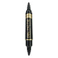 Deli ES555 Black Dual Tip Permanent Marker (Black , Pack of 1)
