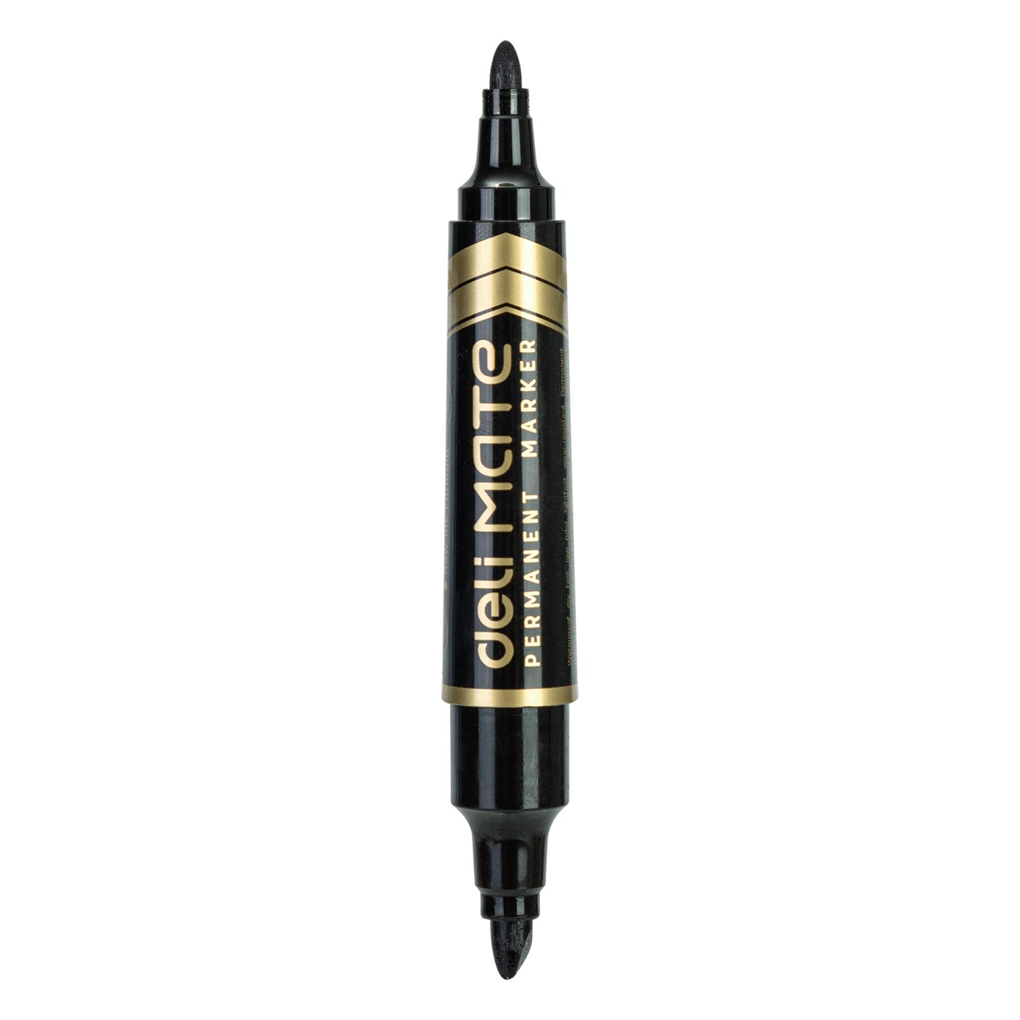 Deli ES555 Black Dual Tip Permanent Marker (Black , Pack of 1)