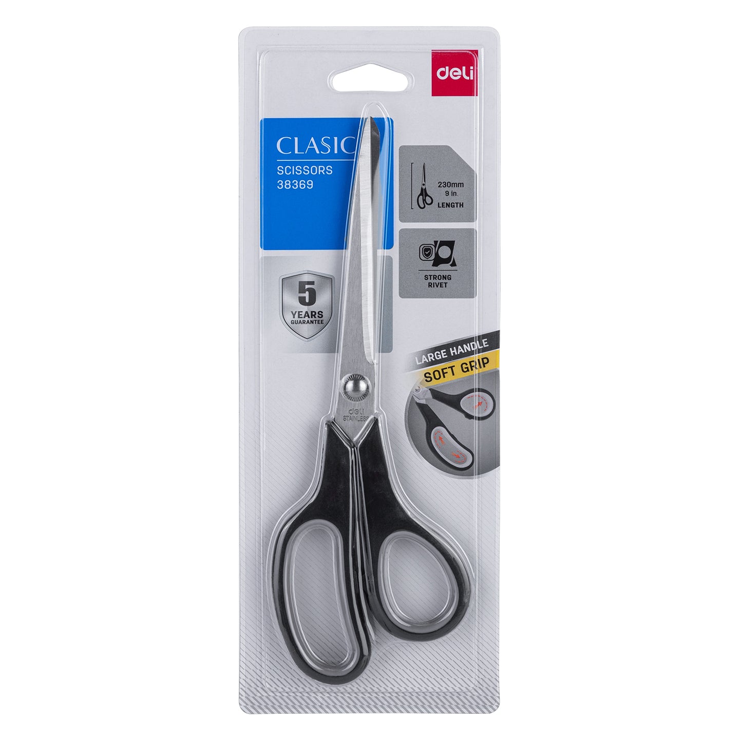 Deli W38369 Scissors, Pack of 1 (Color May Vary)