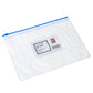 Deli W5524 Pvc view Zip Bag A5, Color may vary (Pack of 12)
