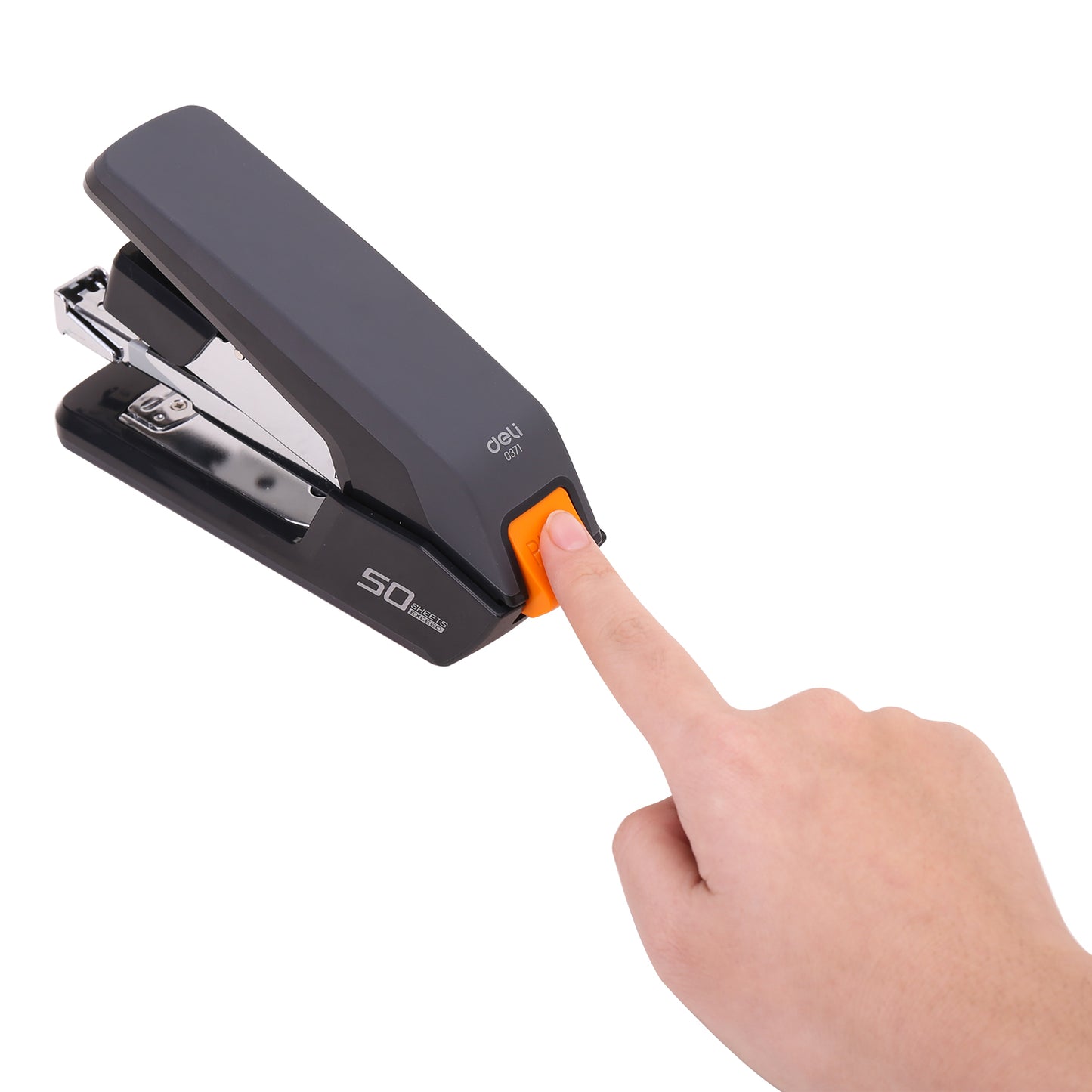 Deli W0371 Exceed Series Effortless Stapler, 50 Sheets, Color May Vary (Pack of 1)