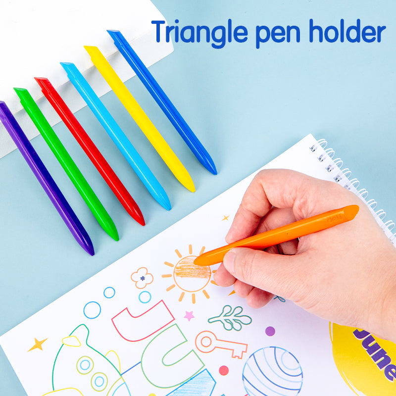Deli WC20000 Plastic Crayons (Pack of 12 Crayons)