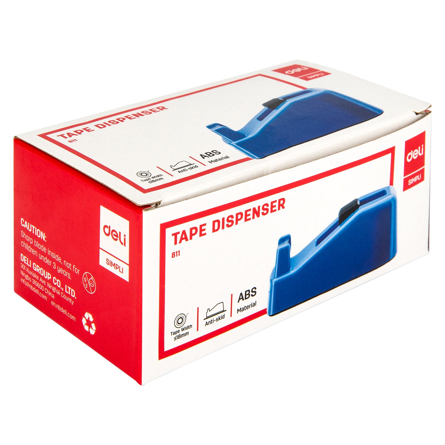 Deli W811 Tape Dispenser, 120X60X50mm (Pack of 1, Color May Vary)