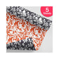 PaperPep Red & Dark Grey White Flowers Double Sides Print 19"X29" Gift Wrapping Paper, Pack of 5