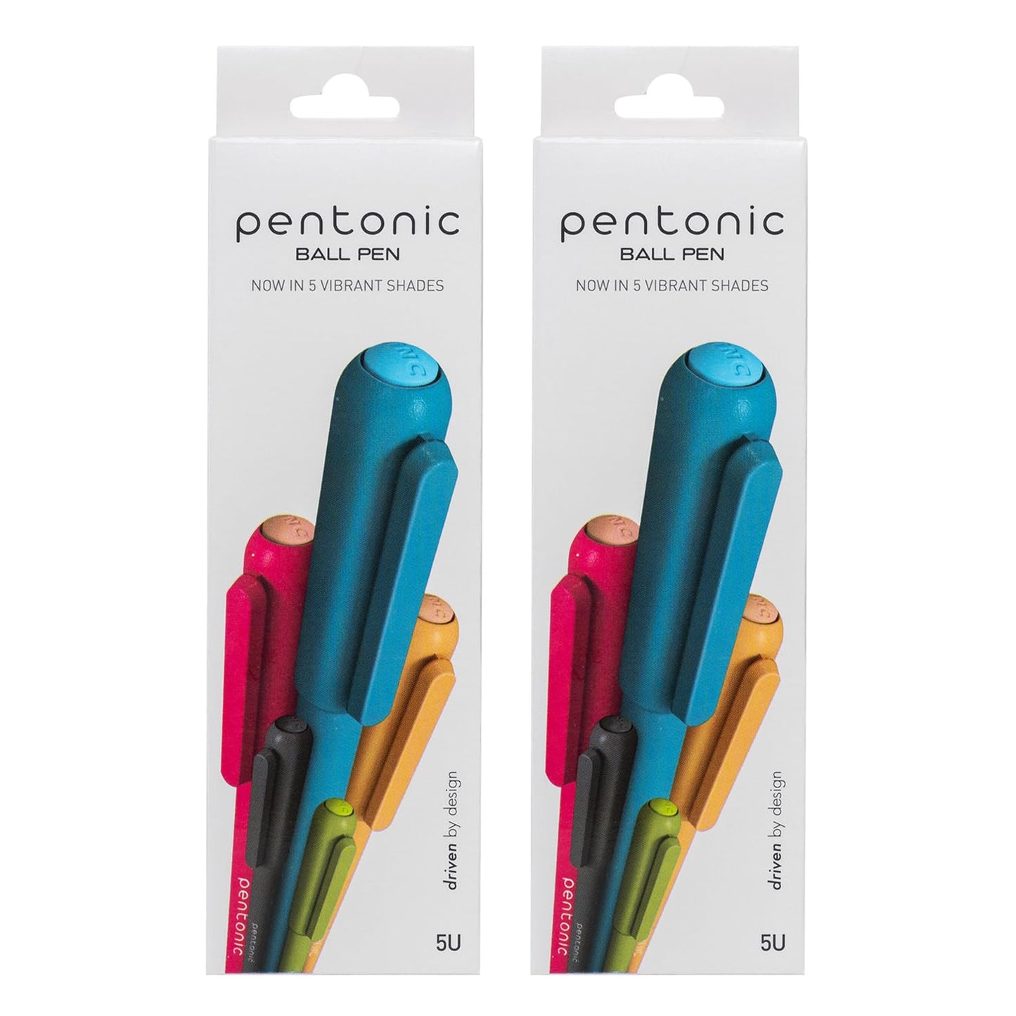 Pentonic Colours Ball Pen, Multicolor Body, Blue Ink, Pack of 10