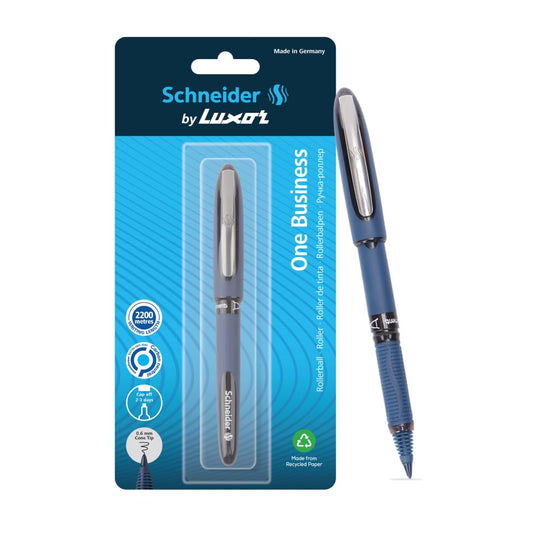 Luxor Schneider, One Business Roller Ball Pen - Black, 0.6mm, Waterproof Ink, Pack of 1