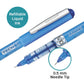 Hauser Tech 5 0.55 mm Gel Pen, Blue Ink, Pack of 3