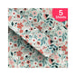 PaperPep Green Spring Leaf Print 19"X29" Gift Wrapping Paper, Pack of 5