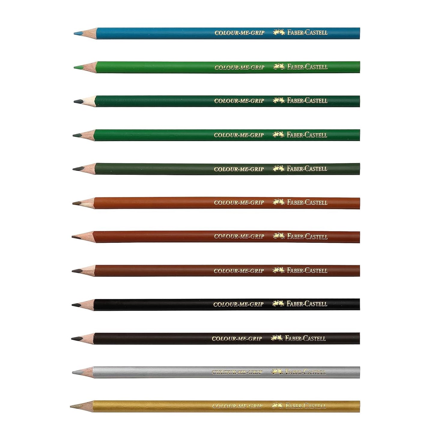 Faber-Castell Triangular Pre-Sharpened Water Soluble Colour Pencils, 24 Shades, Pack of 1