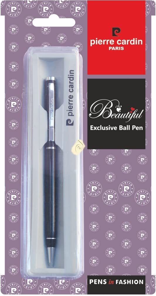 Pierre Cardin Beautiful Exclusive Metal Ball Pen , Blue Ink, Pack of 1