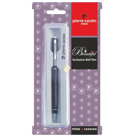 Pierre Cardin Beautiful Exclusive Metal Ball Pen , Blue Ink, Pack of 1