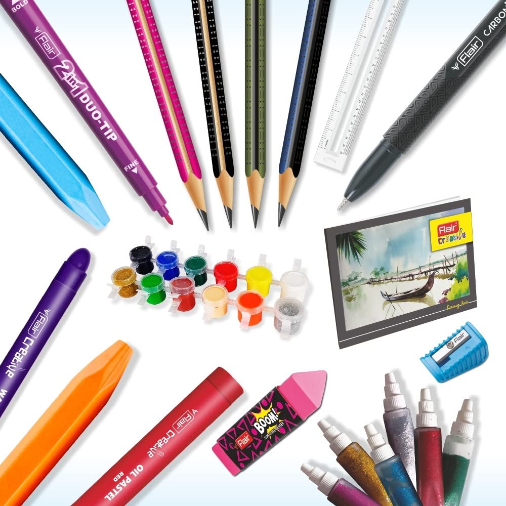 Flair Creative Series Smart Kit, 97 Multicolor Items, Grey, Pack of 1