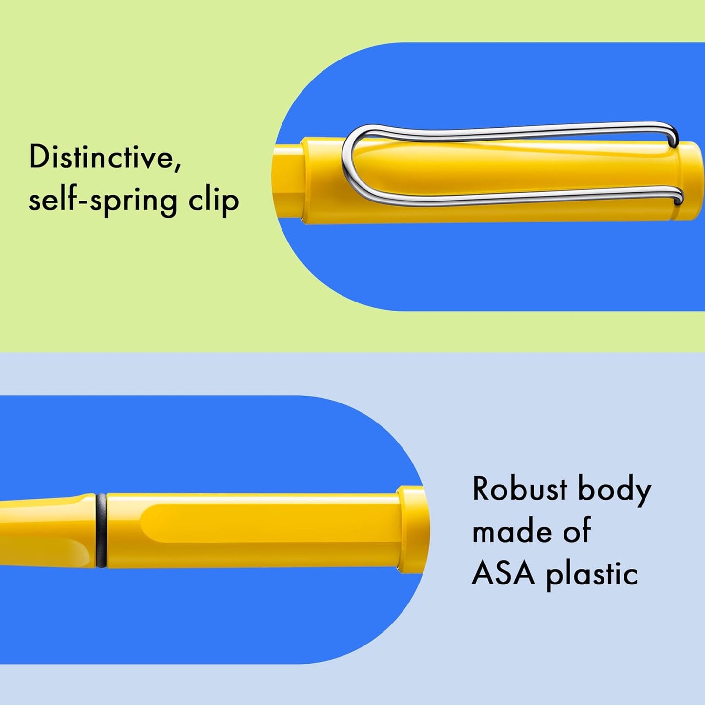 LAMY 4001112 Safari Yellow Body Medium Tip Black Ink Roller Ball Pen