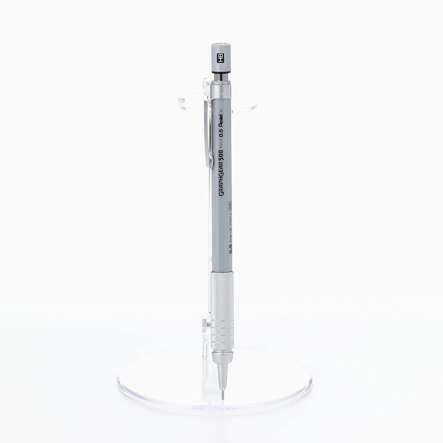 Pentel 0.5 MM HB Mechanical Pencil, Pack Of 1, Silver (PG515)