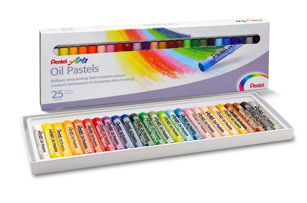 Pentel PHN25 Water Proof Oil Pastel - Multicolour Set of 25