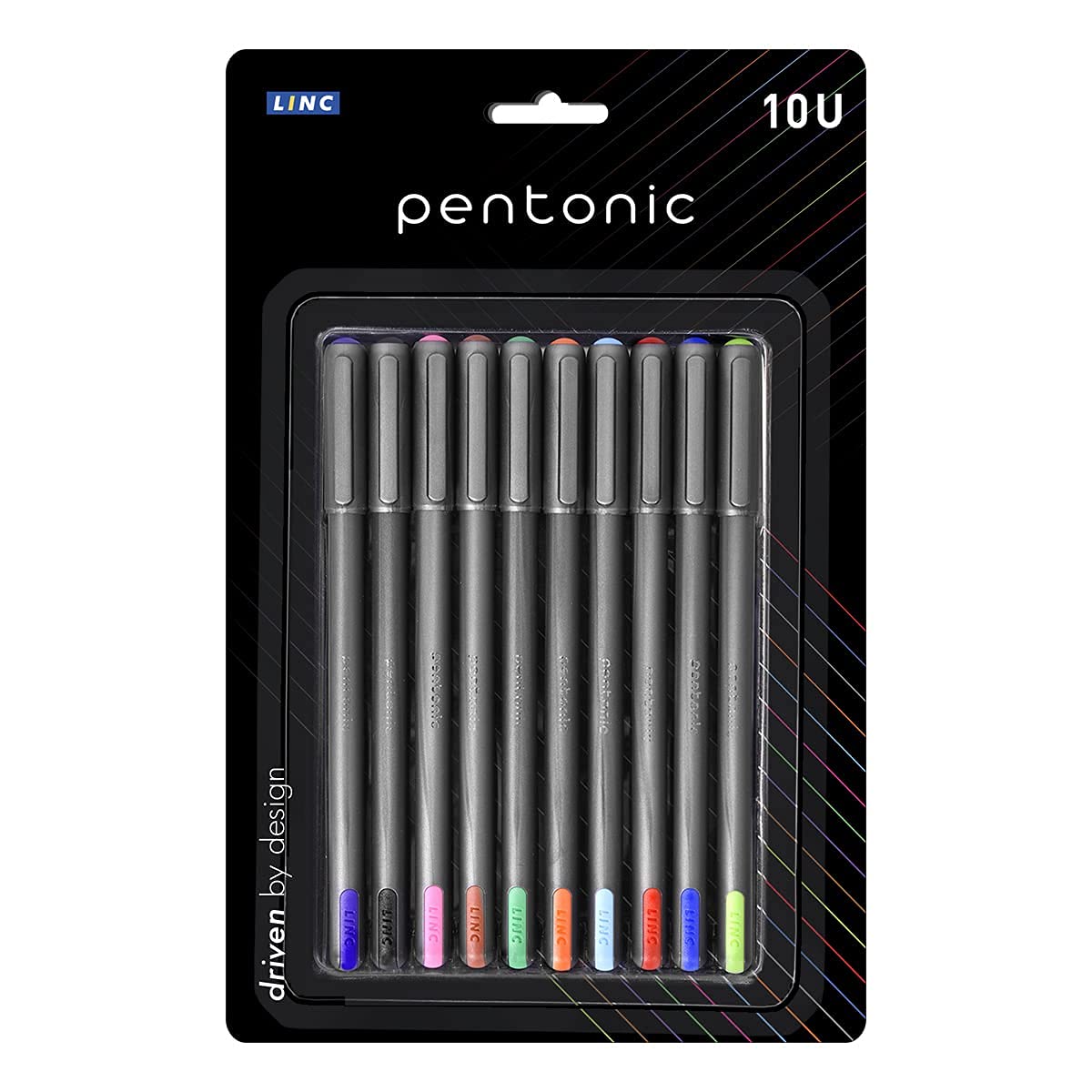 Pentonic 10 Pcs Multicolor 0.7mm Ball Pen Blister Pack, Pack Of 1