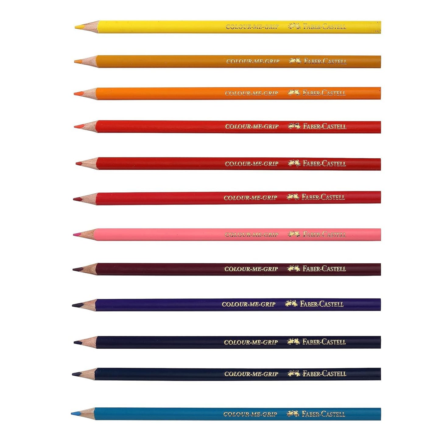 Faber-Castell Triangular Pre-Sharpened Water Soluble Colour Pencils, 24 Shades, Pack of 1