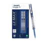 Luxor Schneider LX MAX Roller Ball Pen, Pack of 2-Blue+Black, Cone Tip, 0.5mm, Set of 1