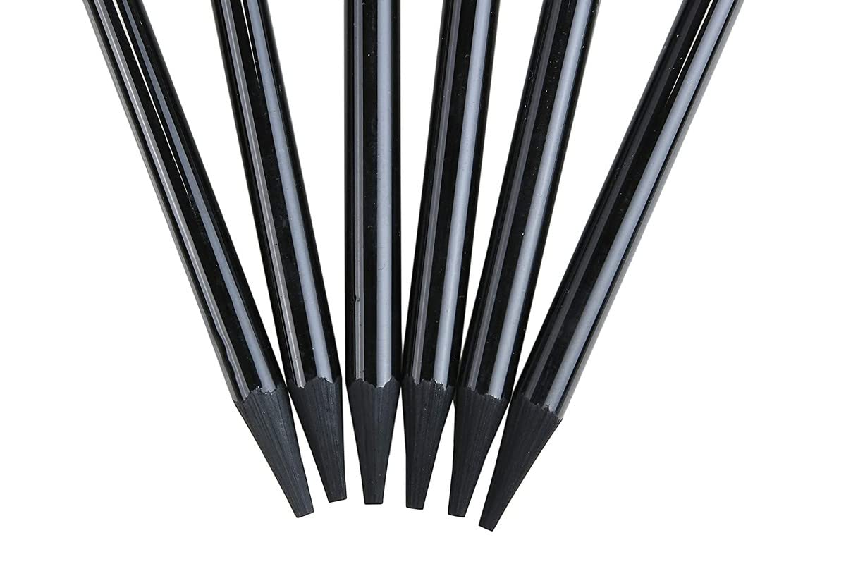 BRUSTRO Woodless Charcoal Pencil Assorted, Set of 6