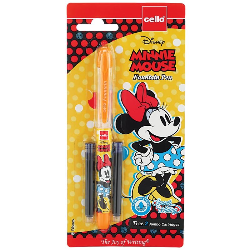 Cello Disney Series Mickey Mouse Fountain Pen , Blue Ink, Pack of 1