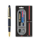 Pierre Cardin President Exclusive Metal Fountain Pen, Free Coverter & 3 Extra Long Cartridges, Blue Ink, Pack Of 1