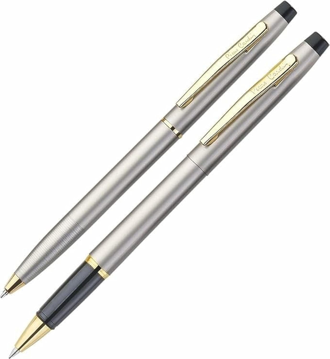 Pierre Cardin Kriss Ball Exclusive Pen Set, Ball Pen & Roller Ball Pen, Blue Ink, Pack of 1