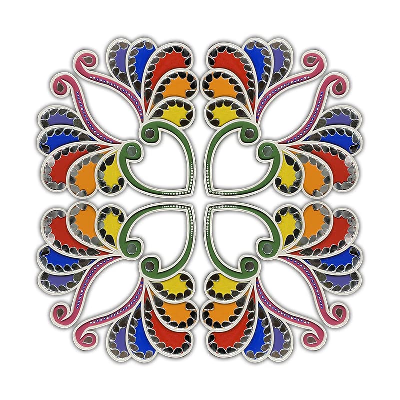 iCraft DIY Art and Craft Festive Set - Rangoli Art - 10x10 Room Décor Artistic DIY Art