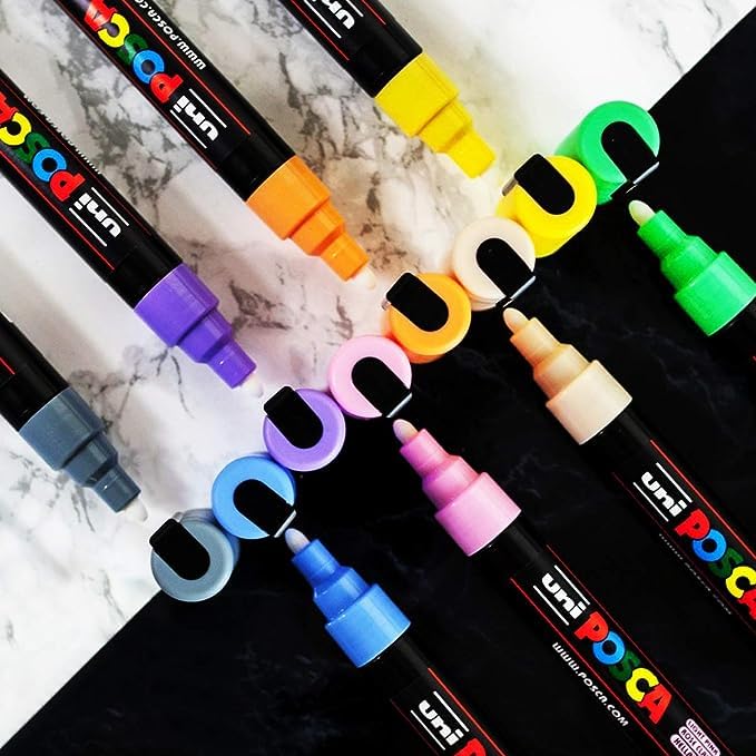 uni-ball Posca 3M 0.9-1.3 mm Bullet Shaped Markers, Lavender Ink, Pack of 1
