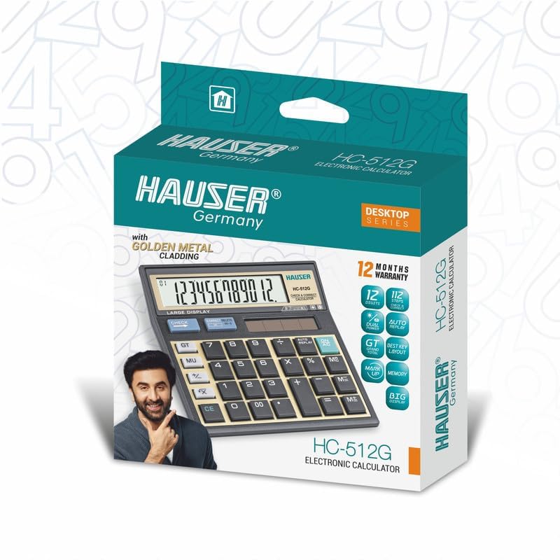 Hauser Desktop Series HC 512G Calculator, Pack of 1