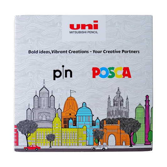 Uni-Ball Posca & Pin Art Set, Combo Pack of POSCA 1MR, 5M Markers & PIN-200 Fineliners