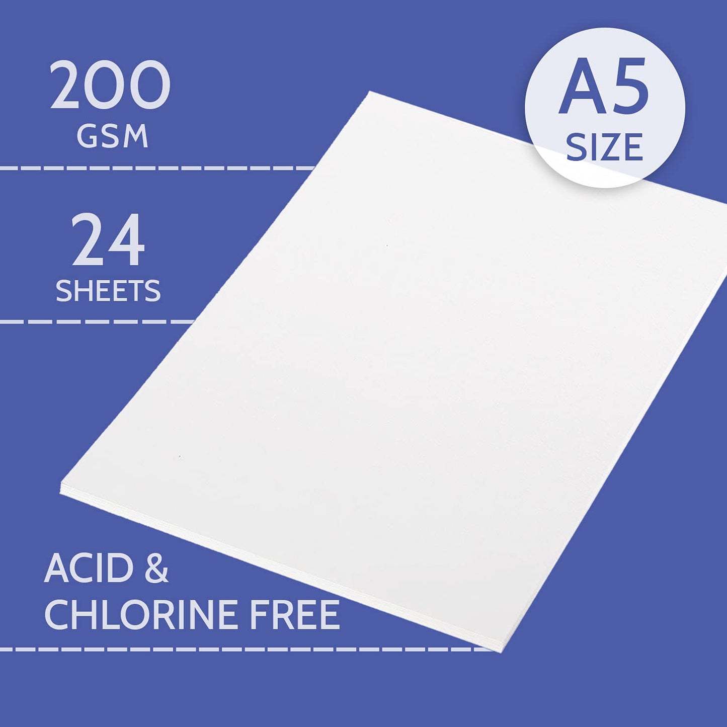 PaperPep Artists' Mixed Media Paper 200GSM A5 Pack of 24