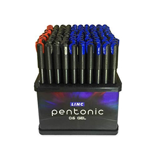 Pentonic Ball Pen Tumbler (Blue, Black & Red Ink, Pack of 100 Pens)