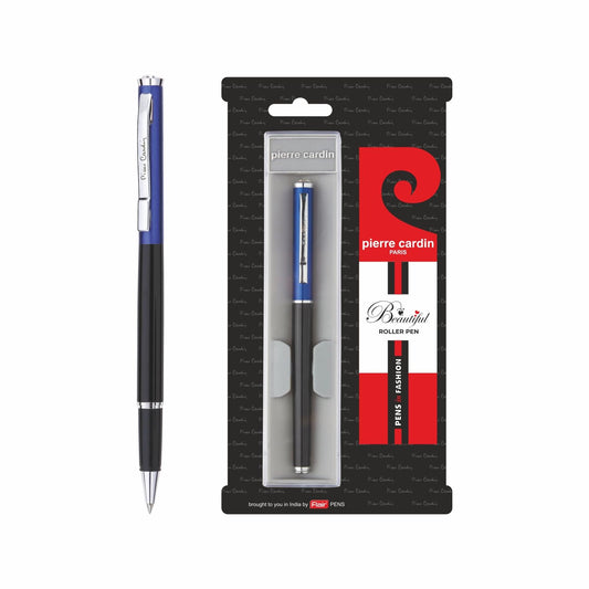 Pierre Cardin Beautiful Exclusive Metal Roller Ball Pen , Blue Ink, Pack of 1