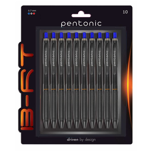 Pentonic B-RT 0.7 mm Ball Point Pen Blister Pack(Blue Ink, Pack of 10)