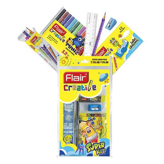 Flair Creative Series Super Smart Kit,25 Multicolor Items Available,, Pack of 2
