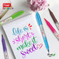Flair Creative Brush Pens - Fine Tip - 12 Multicolour Shades