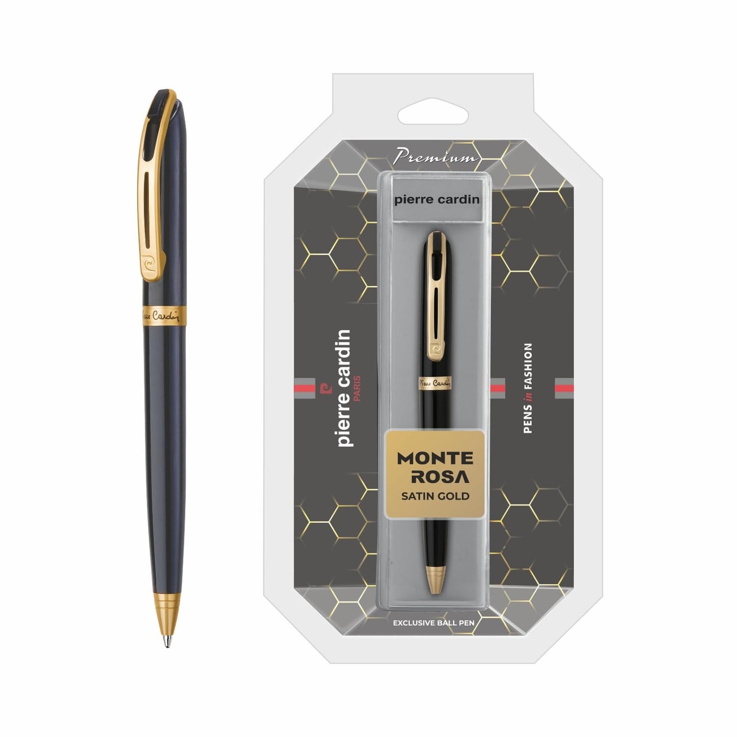 Pierre Cardin Monte Rosa Exclusive Metal Ball Pen , Blue Ink, Pack of 1