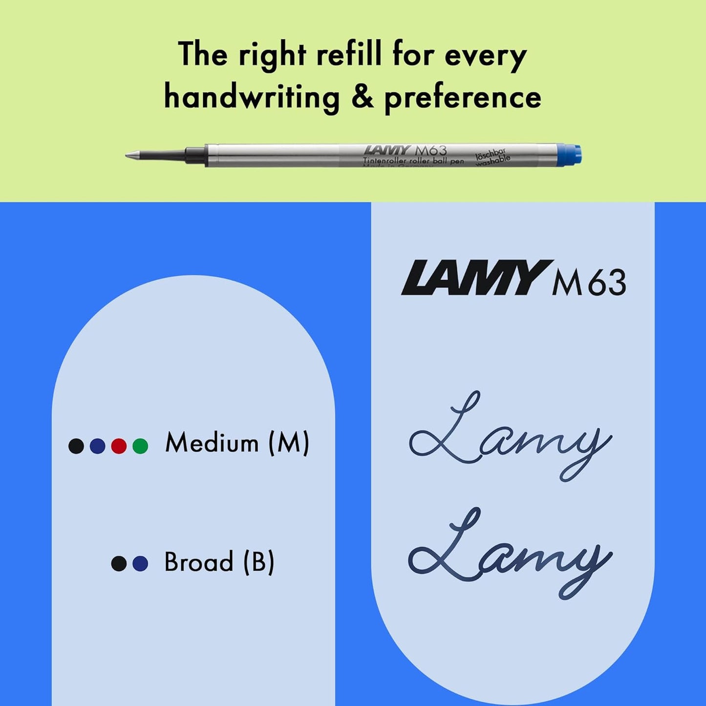LAMY 4001112 Safari Yellow Body Medium Tip Black Ink Roller Ball Pen