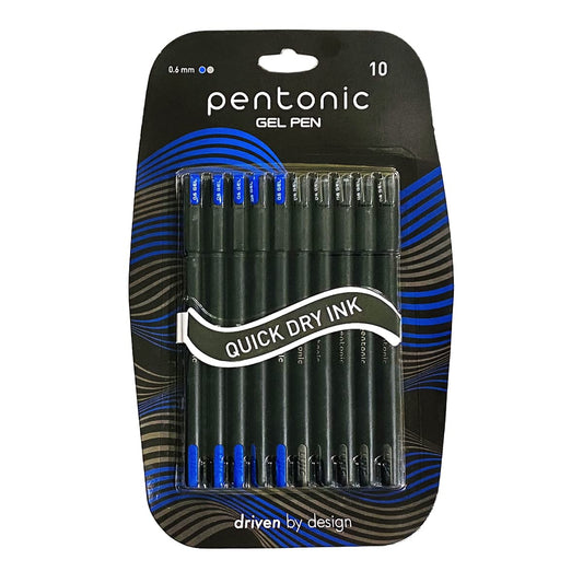 Linc Pentonic Gel Pen Blister Pack (0.6 mm, Blue & Black Ink, Pack of 10)