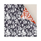 PaperPep Red & Dark Grey White Flowers Double Sides Print 19"X29" Gift Wrapping Paper, Pack of 5