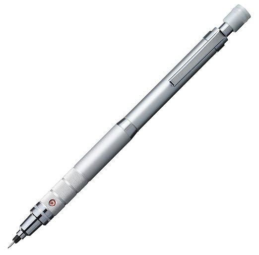 uni-ball Kuru Toga M5-1017 0.5mm Mechanical Pencil, Silver Body, Pack of 1