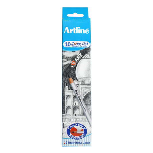 Artline Love Art Ultra Dark 12B Sketch Pencil Set, Pack of 10 Pencils