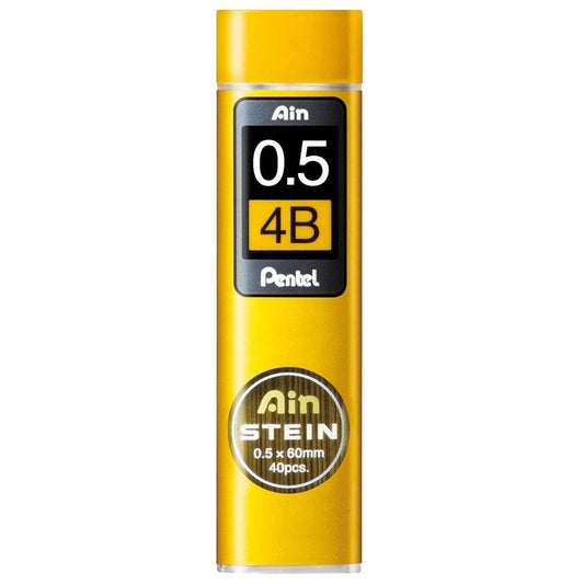 Pentel Ain Stein 0.5mm 4B Mechanical Pencil Lead, Pack of 40 (C275-4B)