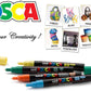 POSCA 1M 0.9-1.3 mm Bullet Shaped Soft Colour M Pen - 8 Soft Colors - Pack of 8